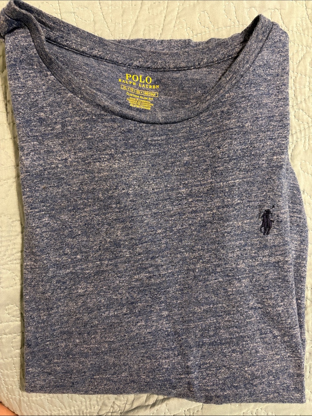 Polo by Ralph Lauren Heathered Navy Short-Sleeve Crew Tee